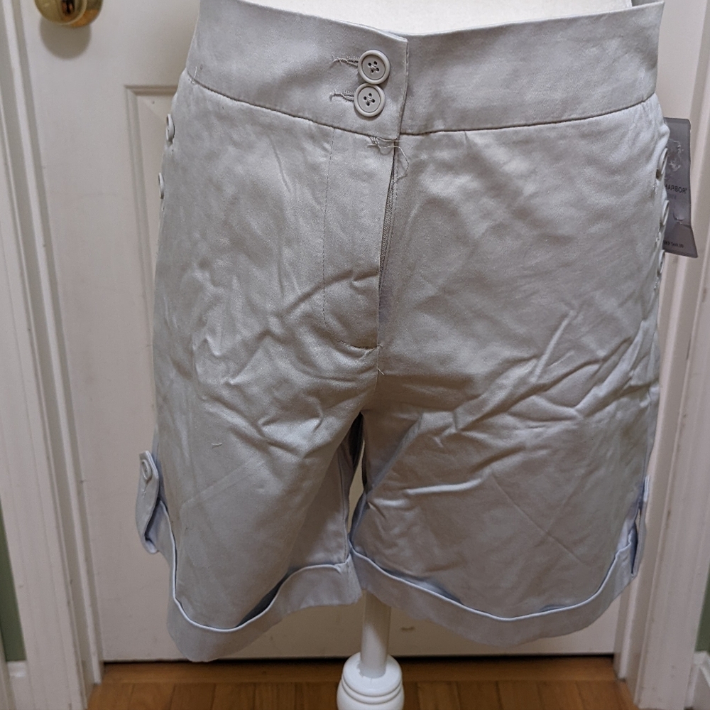 Sag Harbor Denim Light Gray Button Shorts